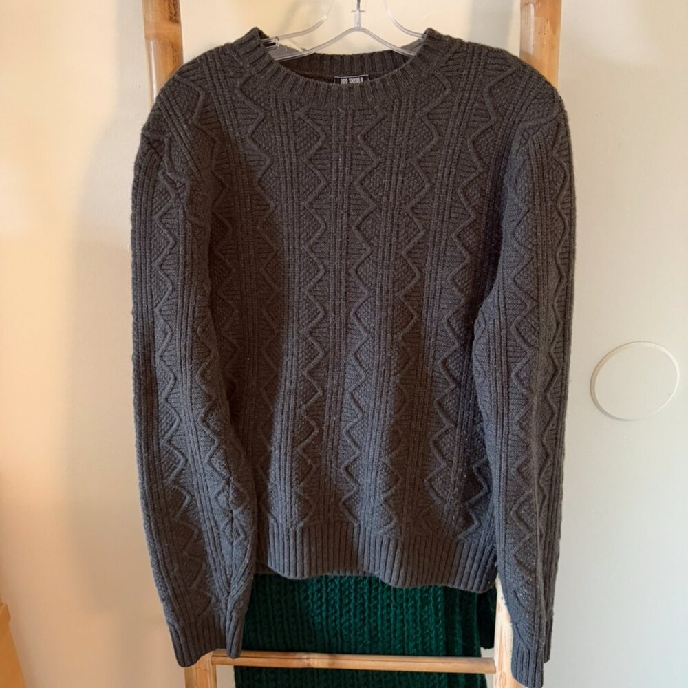 Todd Snyder 100% Merino Wool Crewneck Sweater Green Size Small Mens